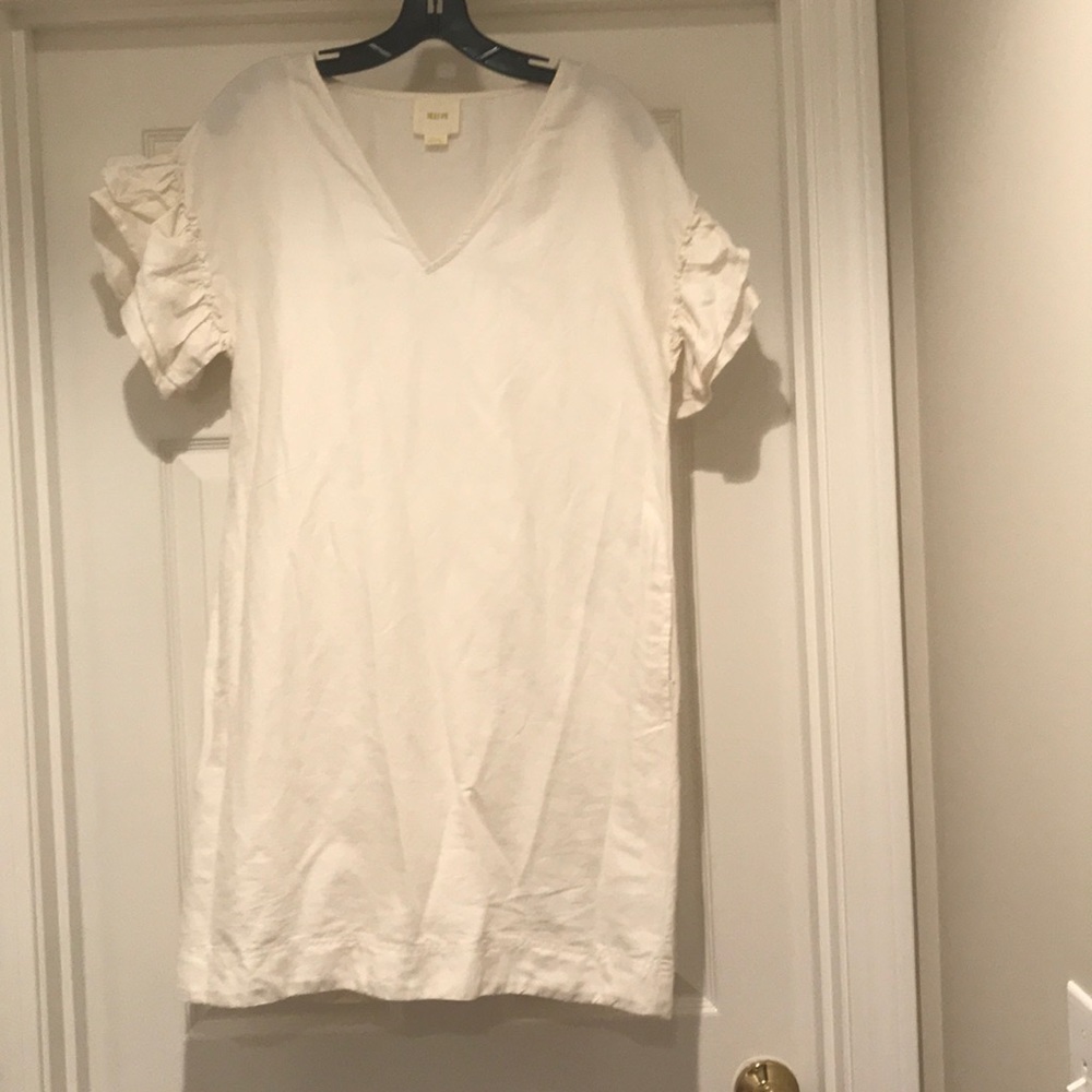 White midi dress